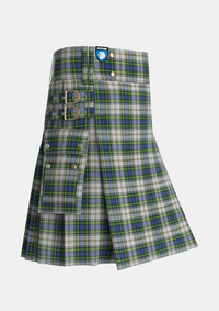 Utility_Gordon_Dress_4_Tartan_347_kilt_side_image_with_pleated_design_and_adjustable_buckles_for_men