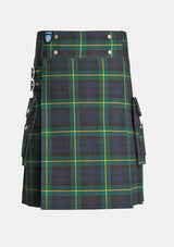 Utility_Gordon_Tartan_kilt_front_image_with_pleated_design_and_adjustable_buckles_for_men