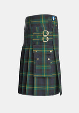 Utility_Gordon_Tartan_kilt_right_image_with_pleated_design_and_adjustable_buckles_for_men