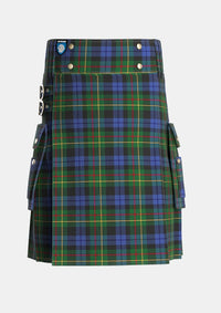 Utility_Gow_Hunting_2_Tartan_1893_kilt_front_image_with_pleated_design_and_adjustable_buckles_for_men