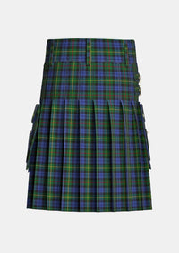 Utility_Gow_Hunting_Tartan_1588_kilt_back_image_with_pleated_design_and_adjustable_buckles_for_men