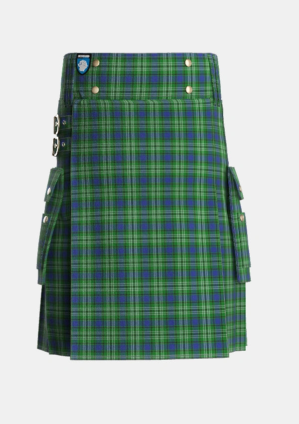 Utility_Graden_Personal_Tartan_5081_kilt_front_image_with_pleated_design_and_adjustable_buckles_for_men