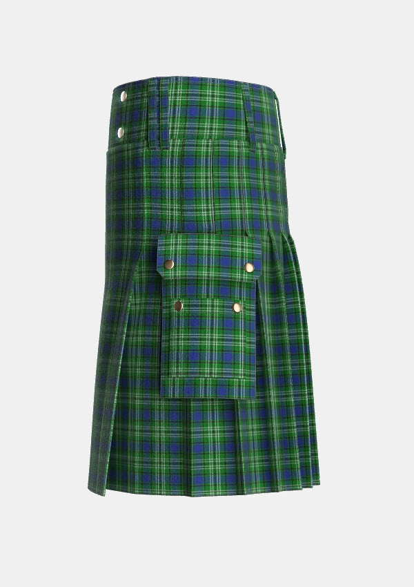 Utility_Graden_Personal_Tartan_5081_kilt_left_image_with_pleated_design_and_adjustable_buckles_for_men
