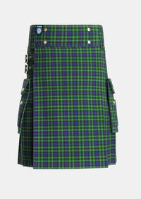 Utility_Graham_of_Montrose_2_Tartan_1044_kilt_front_image_with_pleated_design_and_adjustable_buckles_for_men