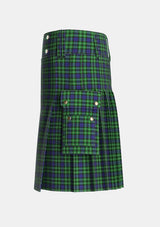 Utility_Graham_of_Montrose_2_Tartan_1044_kilt_left_image_with_pleated_design_and_adjustable_buckles_for_men