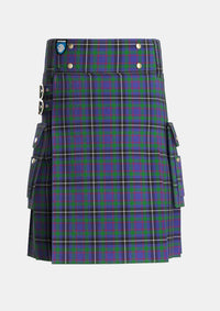 Utility_Grainger_Tartan_6603_kilt_front_image_with_pleated_design_and_adjustable_buckles_for_men