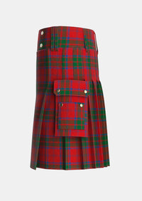 Utility_Grant_Vestiarium_Scoticum_Tartan_1399_kilt_left_image_with_pleated_design_and_adjustable_buckles_for_men