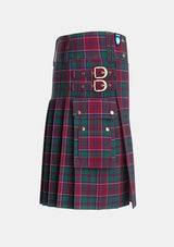 Utility_Grant_of_Glenmoriston_Tartan_2887_kilt_right_image_with_pleated_design_and_adjustable_buckles_for_men