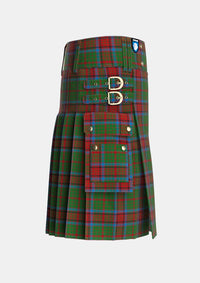 Utility_Grant_of_Monymusk_Tartan_1497_kilt_right_image_with_pleated_design_and_adjustable_buckles_for_men