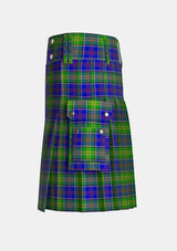 Utility_Greene_Tartan_4187_kilt_left_image_with_pleated_design_and_adjustable_buckles_for_men