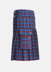 Utility_Greer_Tartan_5117_kilt_left_image_with_pleated_design_and_adjustable_buckles_for_men