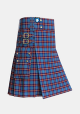 Utility_Greer_Tartan_5117_kilt_side_image_with_pleated_design_and_adjustable_buckles_for_men