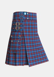 Utility_Greer_Tartan_5117_kilt_side_image_with_pleated_design_and_adjustable_buckles_for_men