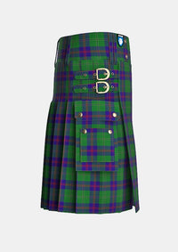Utility_Gretna_Green_Tartan_5119_kilt_right_image_with_pleated_design_and_adjustable_buckles_for_men