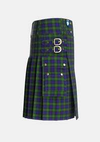 Utility_Gunn_2_Tartan_708_kilt_right_image_with_pleated_design_and_adjustable_buckles_for_men