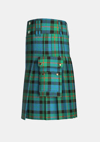 Utility_Gunn_Tartan_kilt_left_image_with_pleated_design_and_adjustable_buckles_for_men