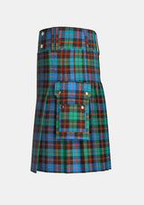 Utility_Guthrie_Tartan_kilt_left_image_with_pleated_design_and_adjustable_buckles_for_men