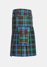 Utility_Guthrie_Tartan_kilt_left_image_with_pleated_design_and_adjustable_buckles_for_men