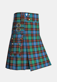 Utility_Guthrie_Tartan_kilt_side_image_with_pleated_design_and_adjustable_buckles_for_men