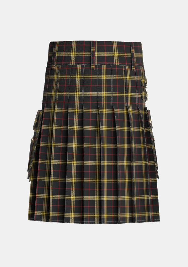 Utility_Gwynn_Tartan_5745_kilt_back_image_with_pleated_design_and_adjustable_buckles_for_men