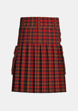 Utility_Haig_Whisky_Tartan_1609_kilt_back_image_with_pleated_design_and_adjustable_buckles_for_men