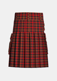 Utility_Haig_Whisky_Tartan_1609_kilt_back_image_with_pleated_design_and_adjustable_buckles_for_men