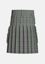 Utility_Halliday_Tartan_7552_kilt_back_image_with_pleated_design_and_adjustable_buckles_for_men