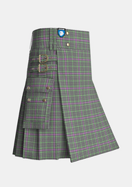 Utility_Halliday_Tartan_7552_kilt_side_image_with_pleated_design_and_adjustable_buckles_for_men