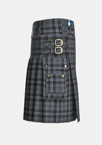 Hamilton Grey Utility Tartan Kilt
