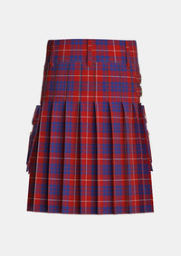 Utility_Hamilton_Tartan_kilt_back_image_with_pleated_design_and_adjustable_buckles_for_men