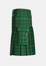 Utility_Hanly_Tartan_10027_kilt_left_image_with_pleated_design_and_adjustable_buckles_for_men