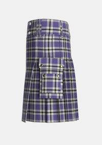 Utility_Hanna_Bible_Personal_Tartan_619_kilt_left_image_with_pleated_design_and_adjustable_buckles_for_men