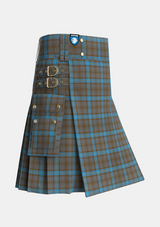 Utility_Hanna_of_Leith_yellow_line_Tartan_5144_kilt_side_image_with_pleated_design_and_adjustable_buckles_for_men