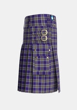 Utility_Hanna_of_Stirlingshire_Tartan_5150_kilt_right_image_with_pleated_design_and_adjustable_buckles_for_men