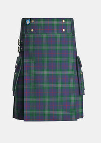 Utility_Hardie_tartan_3903_kilt_front_image_with_pleated_design_and_adjustable_buckles_for_men