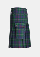 Utility_Hardie_tartan_3903_kilt_left_image_with_pleated_design_and_adjustable_buckles_for_men