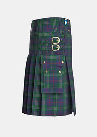 Utility_Hardie_tartan_3903_kilt_right_image_with_pleated_design_and_adjustable_buckles_for_men
