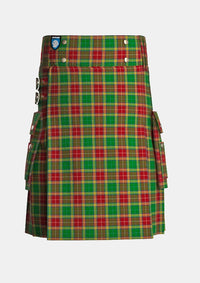 Utility_Harper_tartan_kilt_front_image_with_pleated_design_and_adjustable_buckles_for_men