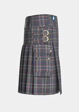Utility_Harris_Mist_tartan_13674_kilt_right_image_with_pleated_design_and_adjustable_buckles_for_men