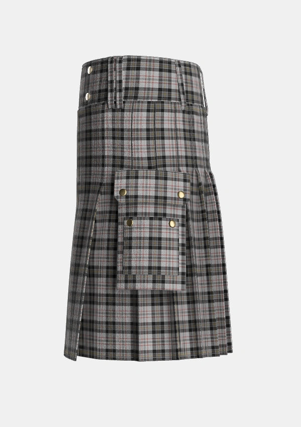 Utility_Harris_Personal_Tartan_5159_kilt_left_image_with_pleated_design_and_adjustable_buckles_for_men