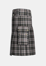 Utility_Harris_tartan_5159_kilt_left_image_with_pleated_design_and_adjustable_buckles_for_men