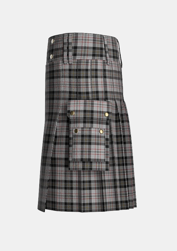 Utility_Harris_tartan_5159_kilt_left_image_with_pleated_design_and_adjustable_buckles_for_men