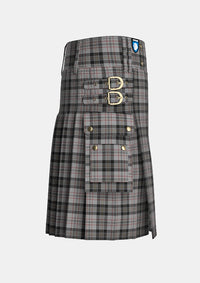 Utility_Harris_tartan_5159_kilt_right_image_with_pleated_design_and_adjustable_buckles_for_men