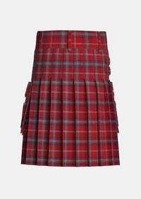 Utility_Hart_Texas_Personal_Tartan_6306_kilt_back_image_with_pleated_design_and_adjustable_buckles_for_men