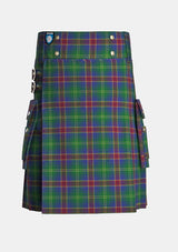 Utility_Hart_of_Scotland_Tartan_4093_kilt_front_image_with_pleated_design_and_adjustable_buckles_for_men