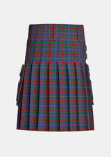 Utility_Harvey_Tartan_6848_kilt_back_image_with_pleated_design_and_adjustable_buckles_for_men