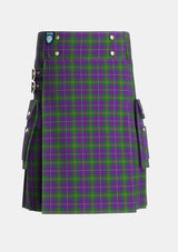 Utility_Hay_of_Megginch_Tartan_13994_kilt_front_image_with_pleated_design_and_adjustable_buckles_for_men