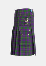 Utility_Hay_of_Megginch_Tartan_13994_kilt_right_image_with_pleated_design_and_adjustable_buckles_for_men