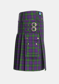 Utility_Hay_of_Megginch_Tartan_13994_kilt_right_image_with_pleated_design_and_adjustable_buckles_for_men