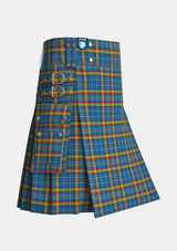 Utility_Healy_Tartan_6236_kilt_side_image_with_pleated_design_and_adjustable_buckles_for_men